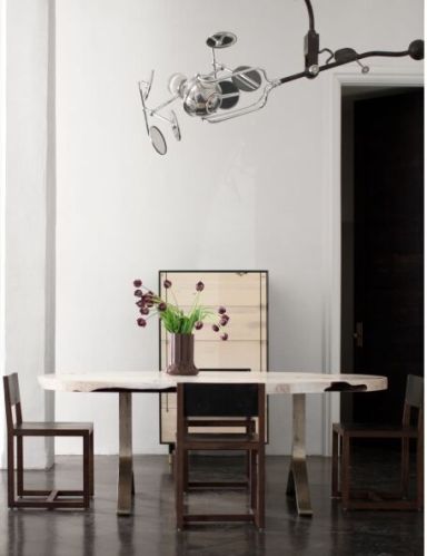 MAPLE SLAB DINING TABLE