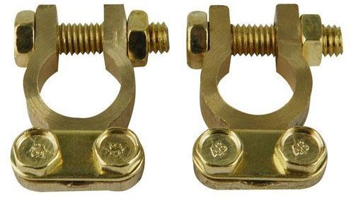 Golden Polished Brass Car Battery Terminal, Feature : Durable