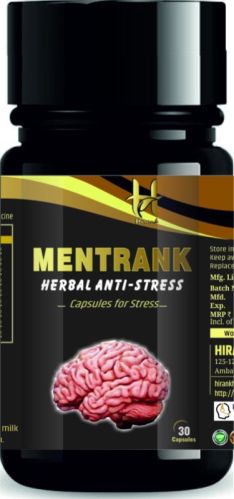 Mentrank Anti Stress Capsules, Packaging Type : Black PET Bottle