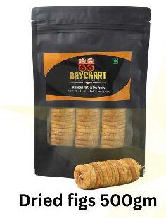 DRYCKART 500gm Brown Dry Figs, Packaging Type : Plastic Packat