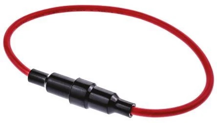 GAM Nylon Inline Hanging Fuse Holder, Color : Black