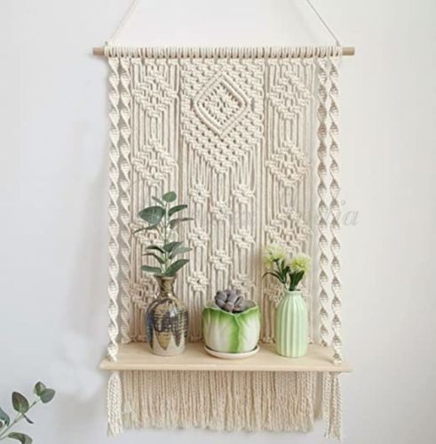 Cotton PH110 Macrame Plant Shelf