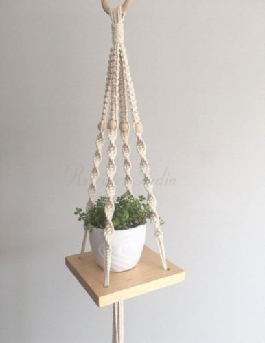 Cotton PH117 Macrame Plant Shelf