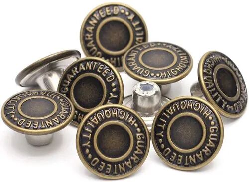 Brass Buttons, Shape : Round, Customised
