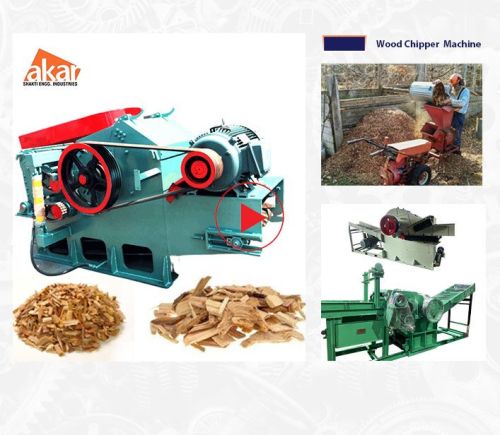 Automatic Electric Wood Chipper Machine, For Industrial Use
