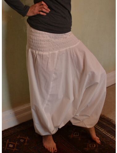Organic Cotton Harem Trousers One size, 8-18