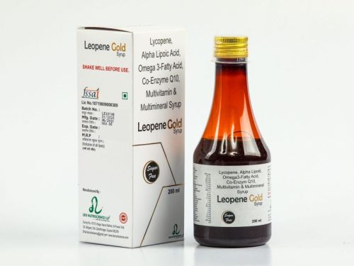 Lycopene Leopene Gold Syrup, Packaging Type : Carton