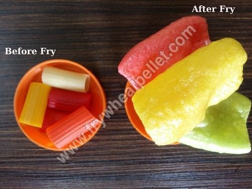 Glass Shaped Fryums, For Human Consumption, Taste : Salted