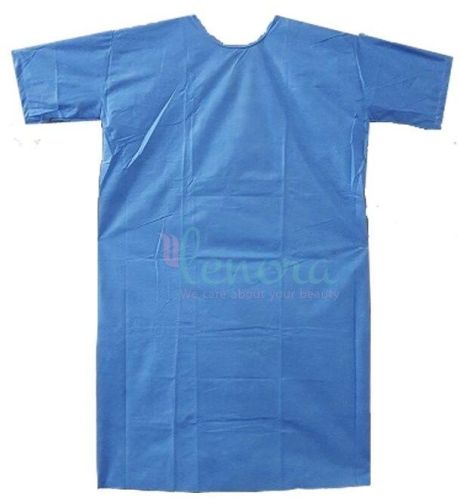 Lenora Plain Non-woven Fabric Disposable Patient Gown, Color : Blue