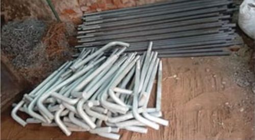 Mild Steel L Bolts, For Industrial, Color : Silver