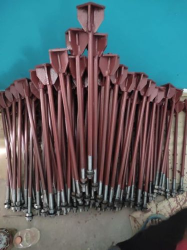 Round Stiffener Plate Foundation Bolts, For Industrial, Color : Brown