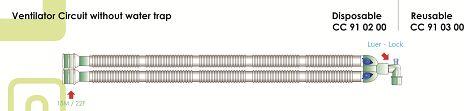 Ventilator Circuit Child Without Water Trap