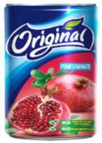 Original Natural 180ml Pomegranate Drink Tin, For Human Consumption, Color : Red