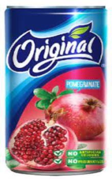 Original Natural 240ml Pomegranate Drink Tin, For Human Consumption, Color : Red