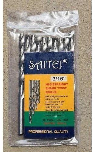 Saitej High Speed Steel HSS Drill Bits, Size : 3mm ~ 16mm
