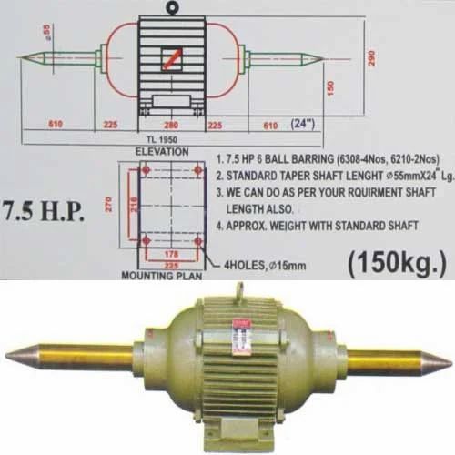 7.5 H.P. Polisher Machine Motor, For Industrial, Speciality : Robust Construction, High Efficiency