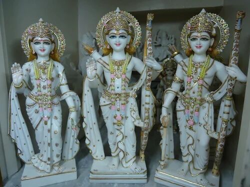 Marble RAM Darbar Statue, For Worship, Technique : Handmade