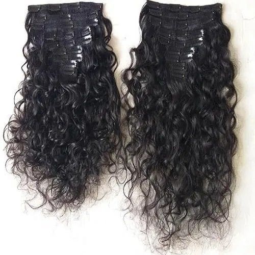 Raw Virgin Curly Hair Extensions, For Parlour, Personal, Occasion : Party Wear