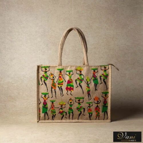 Jute Shopping Bag, Pattern : Printed