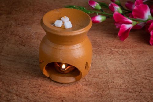 Brown MEHS Diwali Terracotta Diffuser, For Home Decoration, Feature : Easy To Clean, Light Weight