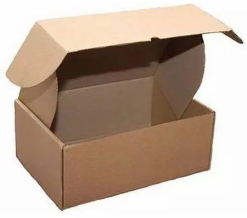 Rectangular Die Cut Corrugated Box, Color : Brown