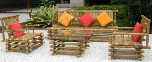 Rectangular Polished Bamboo Sofa Set, For Furniture, Style : Contemporary