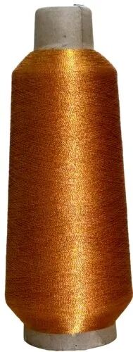Balaji Polyester Base Mustard Neem Zari Thread, Packaging Type : Cone