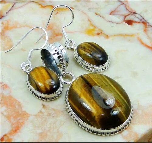 Multi Color Tigers Eye Pendant