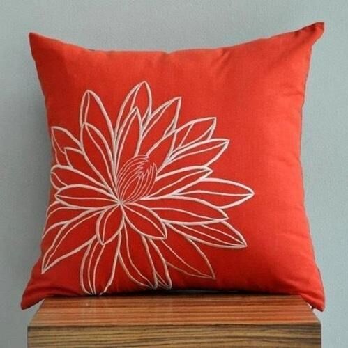 Silk Polyster Embroidery Cushion Cover