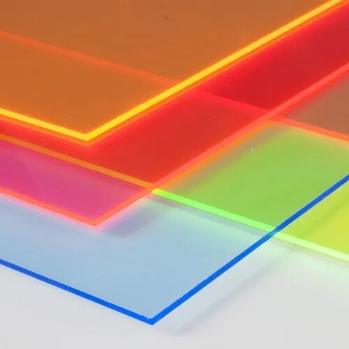 Plain Fluorescent Acrylic Sheet, Size : 8' X 4', 6' X 4', 2m X 3m Etc.