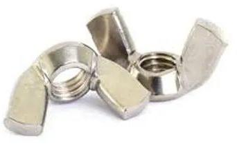 Polished Stainless Steel SS Wing Nut, For Fittings, Color : Silver