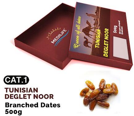 Natural Branched Deglet Nour Dates. 500g