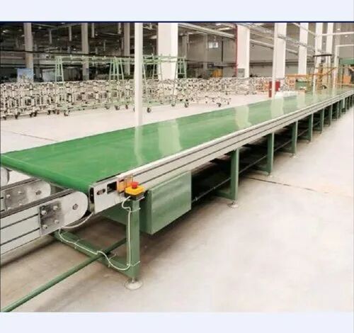 Paint Coated Inclined Flat Belt Conveyor, For Pharma, Voltage : 240V