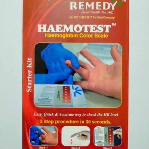 Rectangular Hemoglobin Colour Scale Kit, For Field Screening Of HB, Model Number : Hmt01