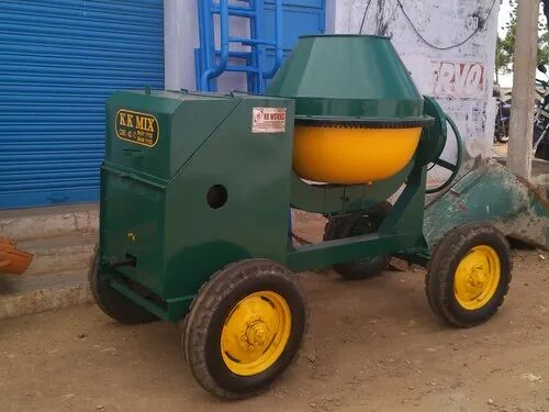 Semi-Automatic Diesel Mild Steel Concrete Mixer Machine, For Construction