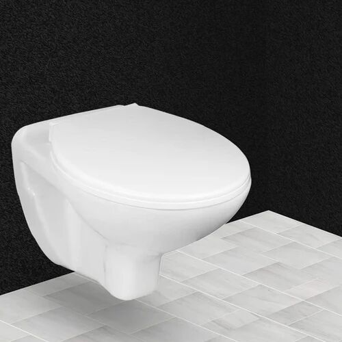 Ceramic Wall Hung Toilet, Color : White