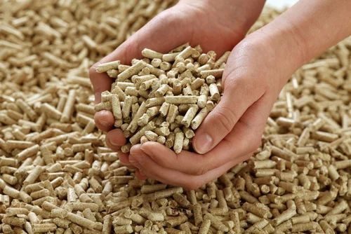 Brown Groundnut Musterd Husk Biomass Pellets