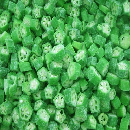 Frozen Okra, Color : Green