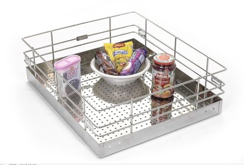 Rectangular Plain Kitchen Basket, Color : Silver