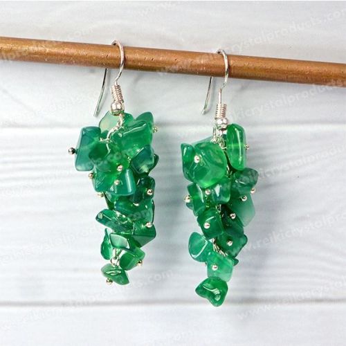 Crystal Stone Chip Earrings