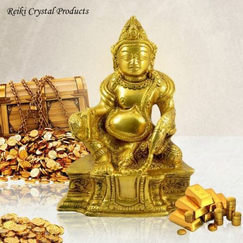 Lord Kuber Brass Statue, Color : Golden