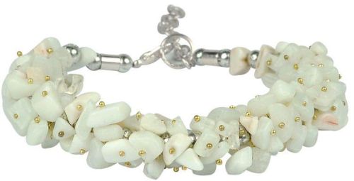 White Agate Chip Bracelet