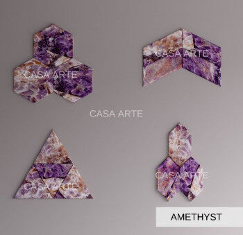 Casa Arte Polished Plain Amethyst Gemstone Tiles, Feature : Attractive Pattern, Stylish Design