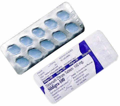 Sildigra-100 Tablets (Sildenafil Citrate 100mg), Color : Light Blue