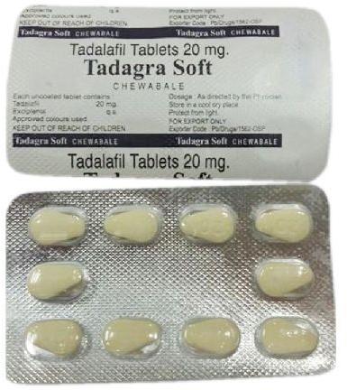 Tadalafil Soft Chewable 20 Mg Tablets (Tadalafil 20mg)