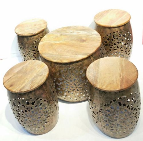 Round Coffee Table Set Of 5, For Decor, Size : Large