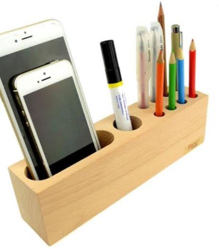 Natural Standard Wood Mobile Phone Holder, Pattern : Plain