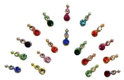 Stone Multicolor Fancy Velvet Bindi, For Parlour, Personal, Occasion : Party, Wedding