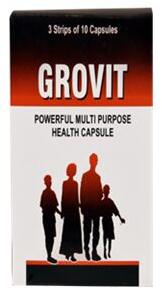 Grovit Herbal Health Capsule, For Supplement Use, Capsule Type : Ayurvedic