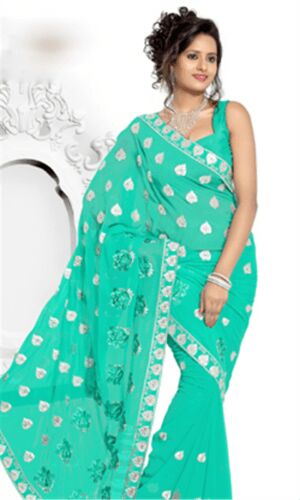 Embroidered sarees, Embroidery Type : Embroidered